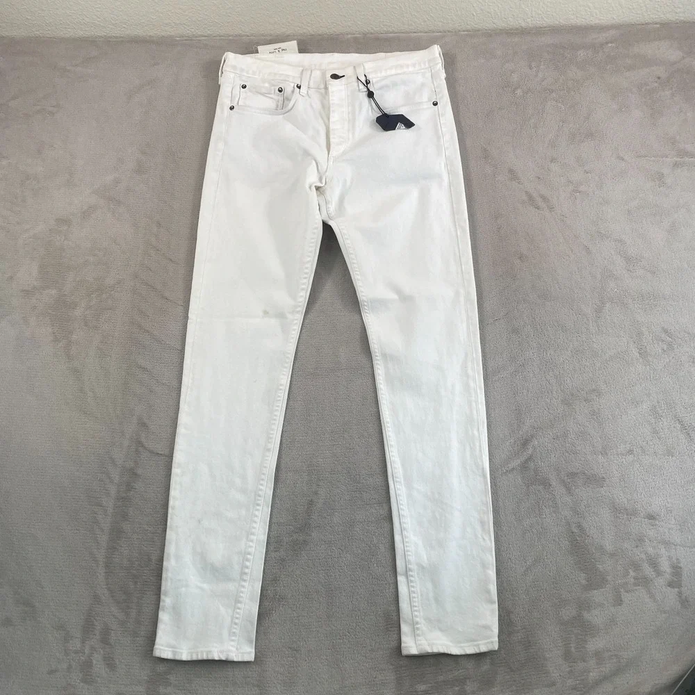 Rag & Bone New York Fit 1 Extra Slim Jeans Men 33x34 White Bronze Button Fly NWT